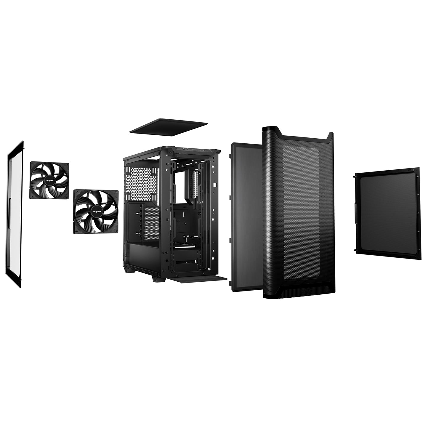 be quiet! Pure Base 501 Airflow Window Black ATX Mid Tower Case 2x PWM Fans