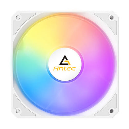 Antec P12 ARGB PWM 120mm Fan White 3-Pack, 4-Pin, 9-Blade, Anti-Vibration Pads
