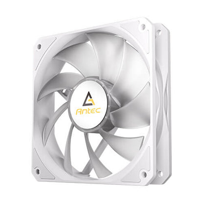 Antec P12 ARGB PWM 120mm Fan White 3-Pack, 4-Pin, 9-Blade, Anti-Vibration Pads