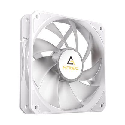 Antec P12 ARGB PWM 120mm Fan White 3-Pack, 4-Pin, 9-Blade, Anti-Vibration Pads