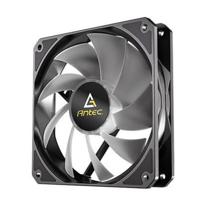 Antec P12 ARGB PWM 120mm Fan Black 3-pack, 4-Pin, 9-Blade Design, Vibration Pads