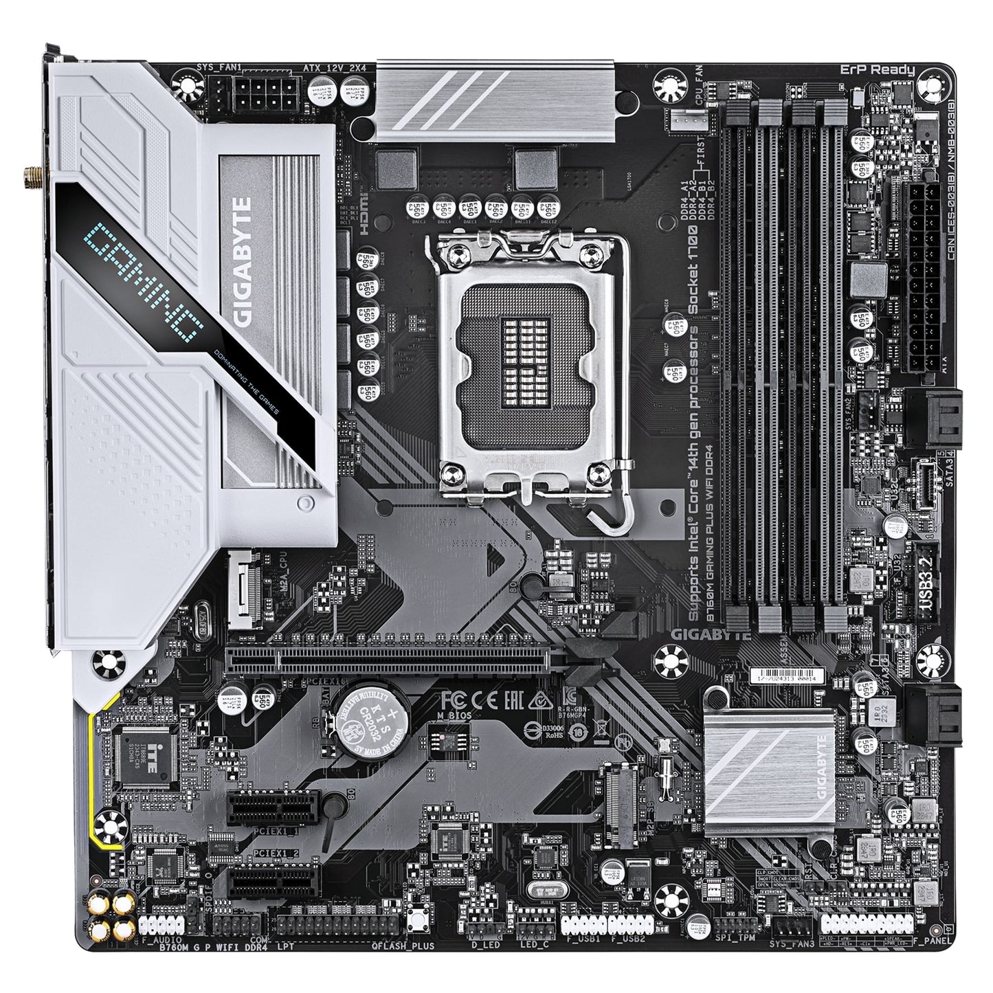 Gigabyte B760M GAMING PLUS WIFI DDR4 Intel 1700 Socket Motherboard , ATX DDR4 M2