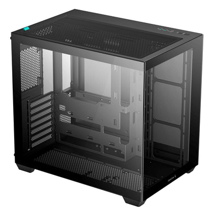 DeepCool CG530 Dual-Chamber Mid Tower Case, Black, Advanced Cooling Support