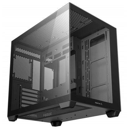 DeepCool CG530 Dual-Chamber Mid Tower Case, Black, Advanced Cooling Support