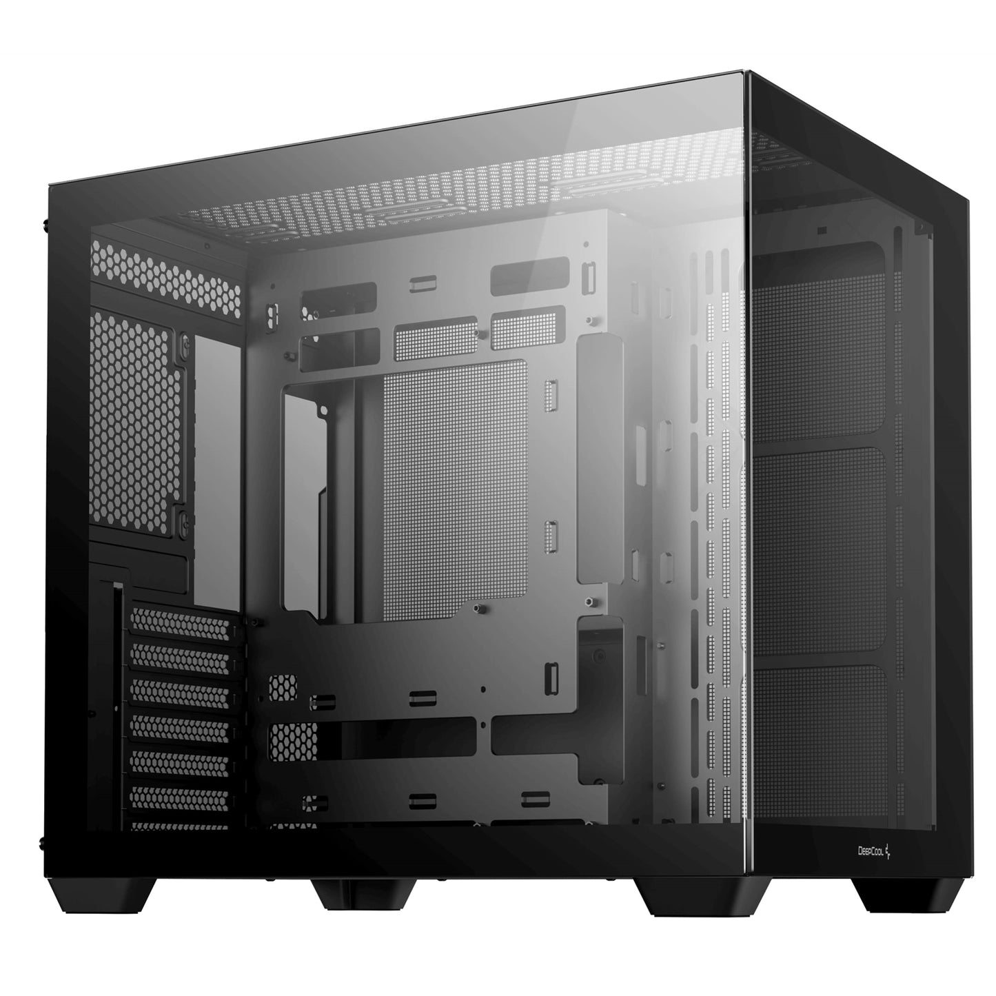 DeepCool CG530 Dual-Chamber Mid Tower Case, Black, Advanced Cooling Support