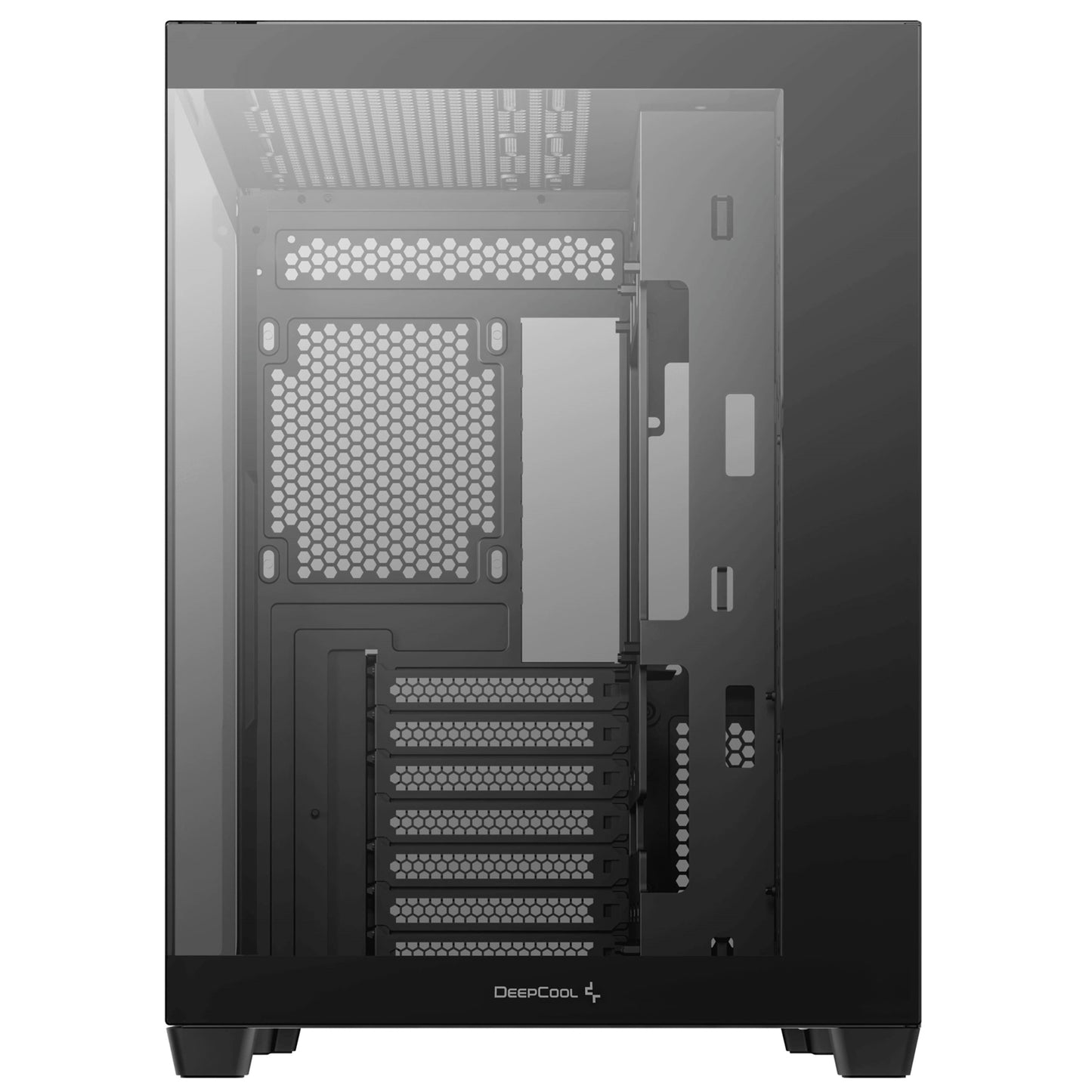 DeepCool CG530 Dual-Chamber Mid Tower Case, Black, Advanced Cooling Support