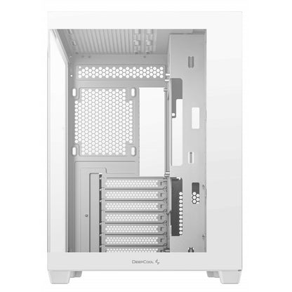 DeepCool CG530 Dual-Chamber Computer Case, Tempered Glass Panels, White