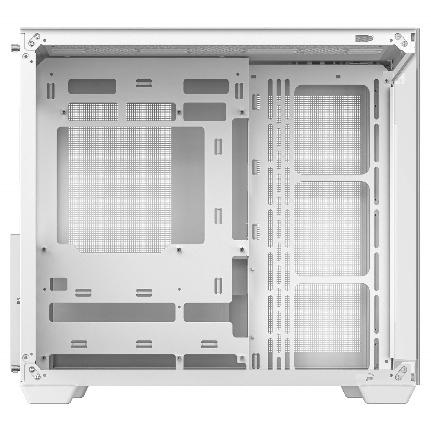 DeepCool CG530 Dual-Chamber Computer Case, Tempered Glass Panels, White