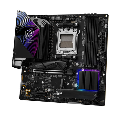 ASRock B850M Riptide WiFi AMD AM5 Socket Motherboard, mATX 4x DDR5 Slots 3x M.2