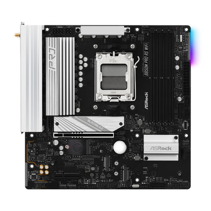 ASRock B850M Pro RS WiFi AMD AM5 Socket Motherboard, mATX, 4x DDR5 Slots, 3x M.2