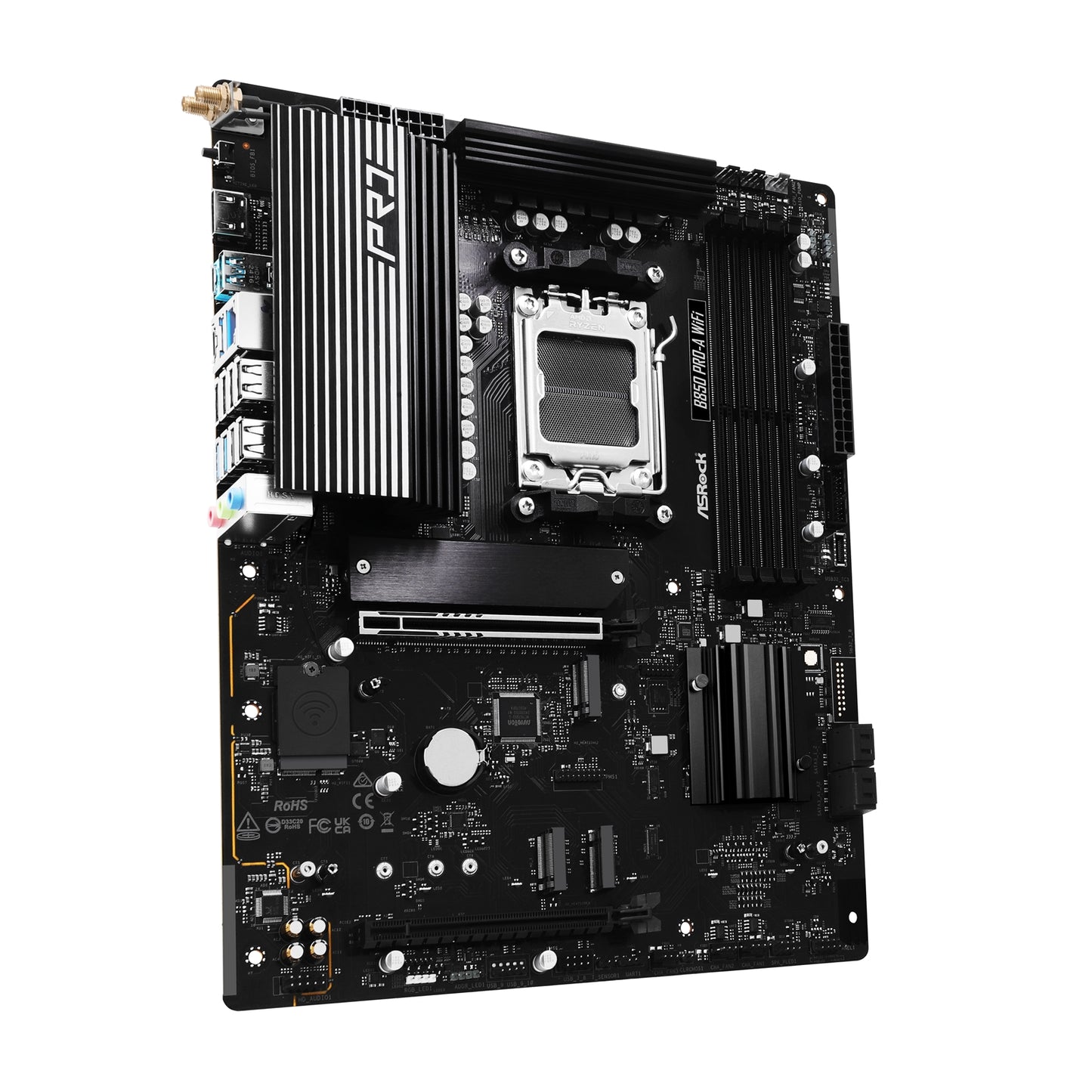 ASRock B850 Pro-A WiFi AMD AM5 Socket Motherboard ATX 4xDDR5 Slots 4xM.2 Sockets