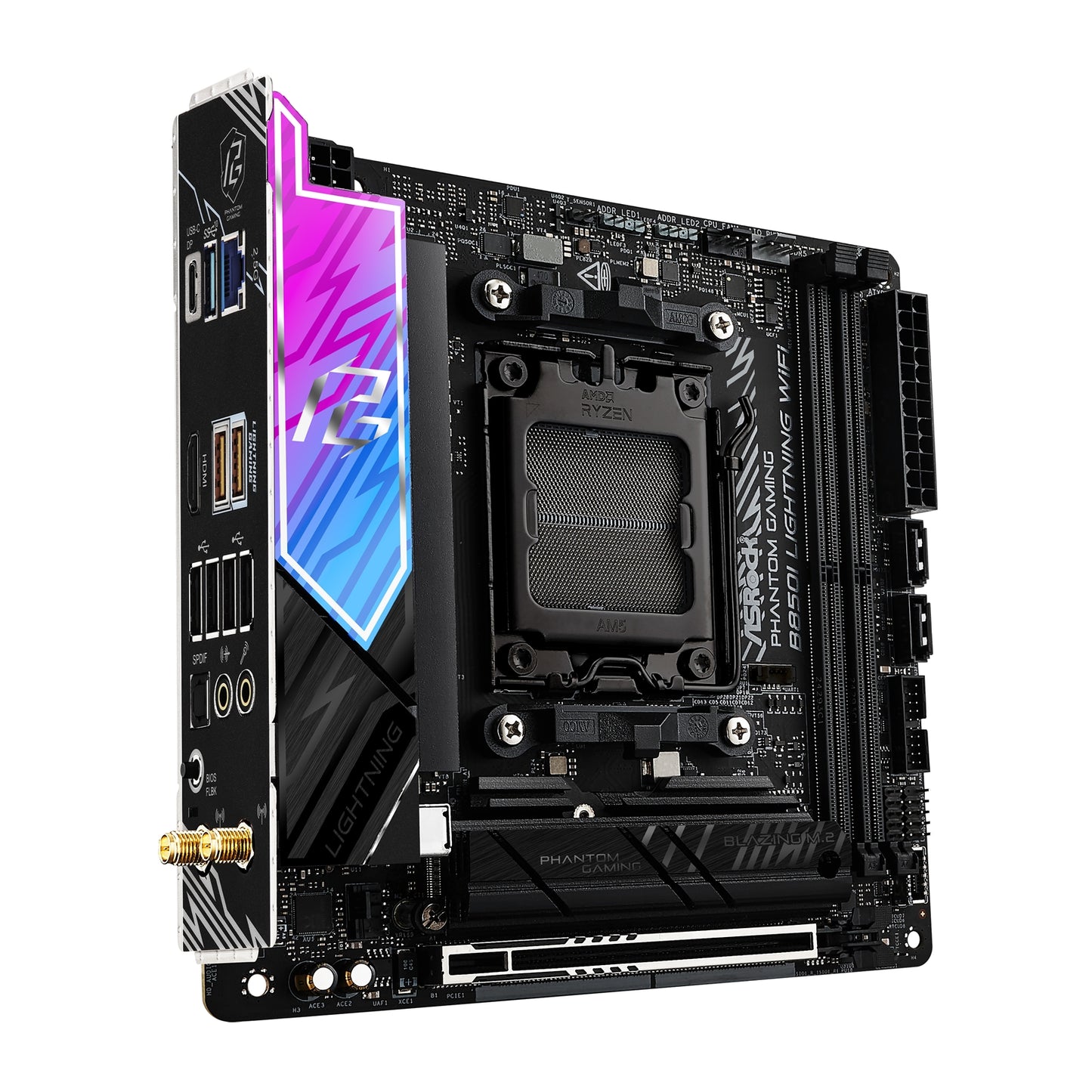 ASRock B850I Lightning WiFi PHANTOM GAMING AMD AM5 Socket Motherboard