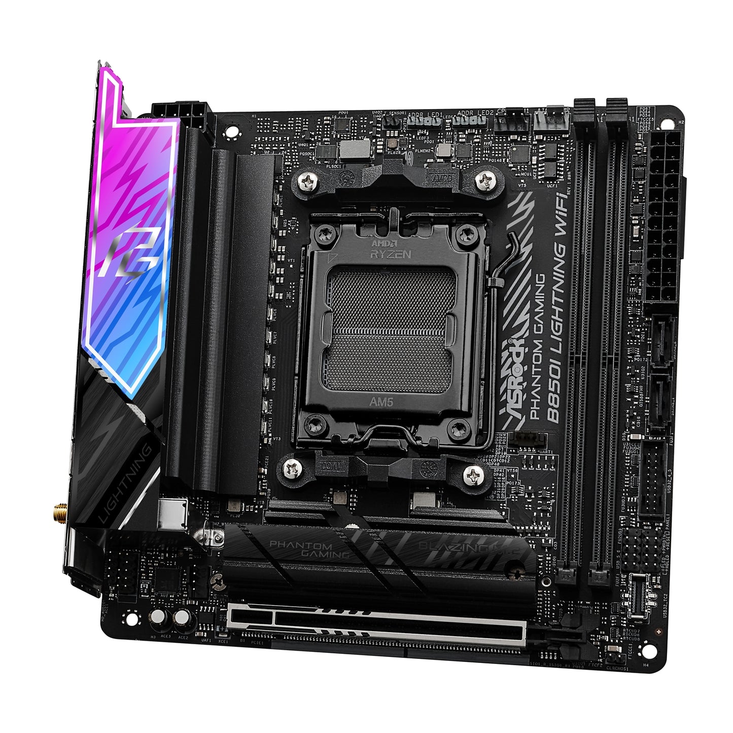 ASRock B850I Lightning WiFi PHANTOM GAMING AMD AM5 Socket Motherboard