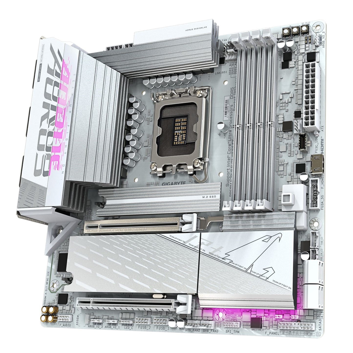 Gigabyte B860M AORUS ELITE WIFI6E ICE Intel 1851 Socket Motherboard