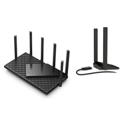 TP-Link Archer AX75E WiFi6E Router AXE5400 + TP-Link Archer TX20U Adapter AX1800