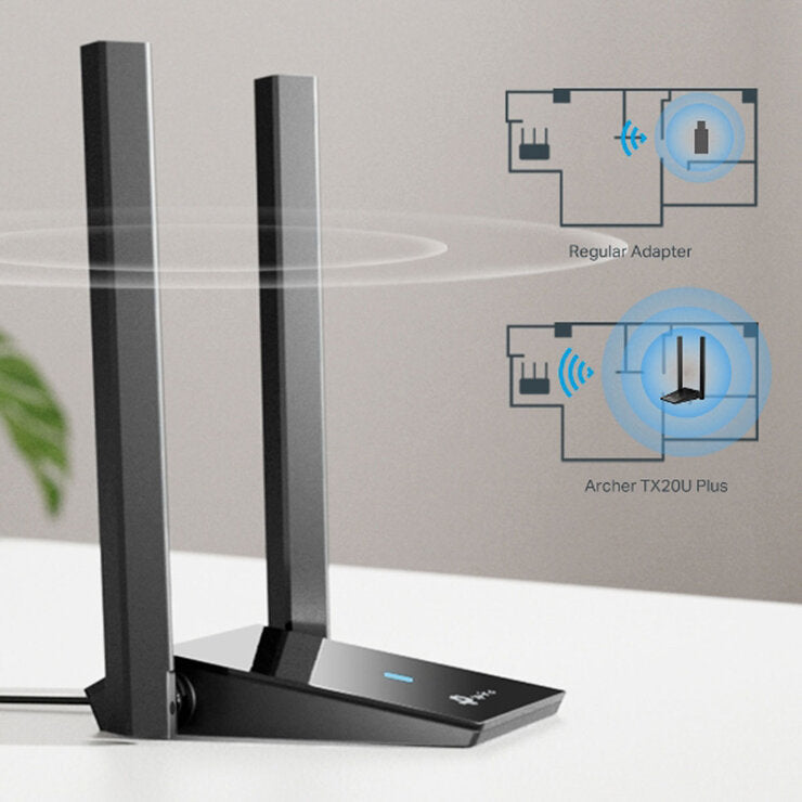 TP-Link Archer AX75E WiFi6E Router AXE5400 + TP-Link Archer TX20U Adapter AX1800