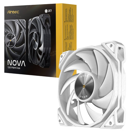 Antec NOVA 120 PWM Fan White High-Performance Cooling with Fluid Dynamic Bearing