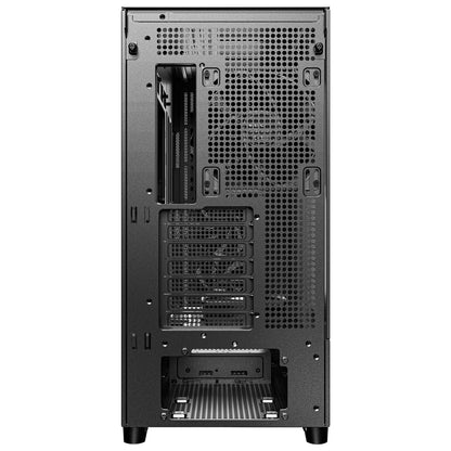 Antec Flux SE Full Tower PC Case, Solid Side Panel, Black/Wood, 5xFans, ATX/ITX