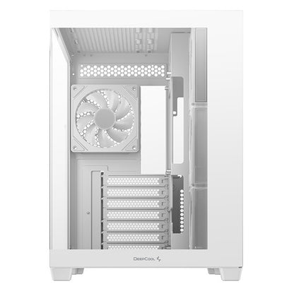 DeepCool CG530 4F Mid-Tower Case with Tempered Glass Panels, 4x ARGB Fans, White