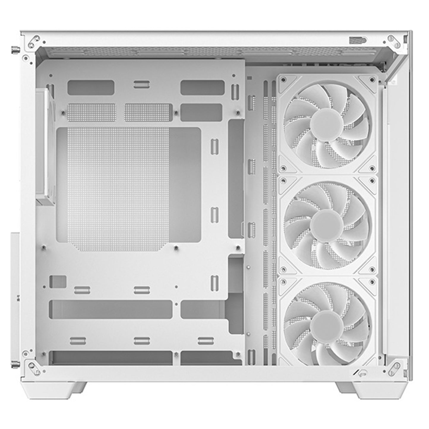 DeepCool CG530 4F Mid-Tower Case with Tempered Glass Panels, 4x ARGB Fans, White