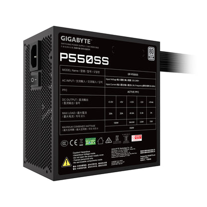 GIGABYTE GP-P550SS 550W 80 PLUS Silver Certified Power Supply - BULK PACK