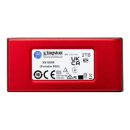 Kingston XS1000 Red (SXS1000R/2000G) 2TB Portable External SSD, 1GB/s R/W