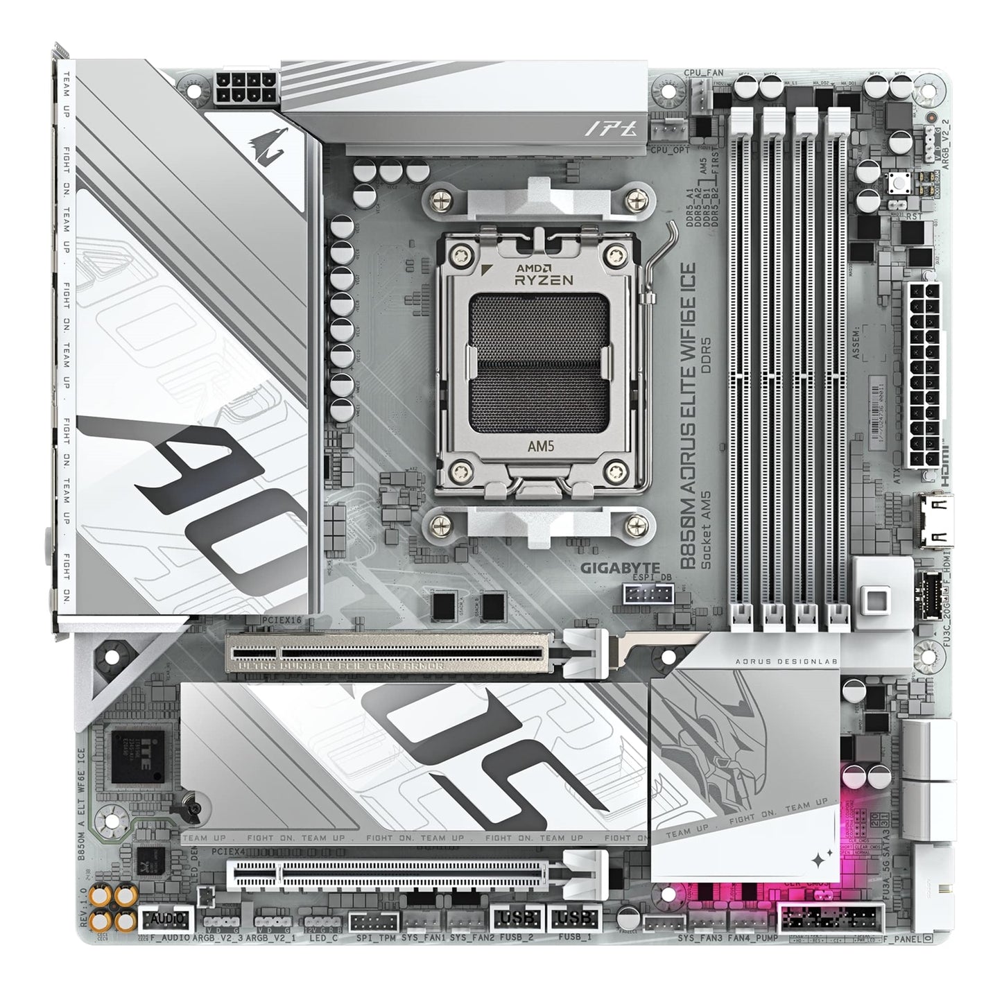 Gigabyte B850M AORUS ELITE WIFI6E ICE AMD AM5 Socket Motherboard