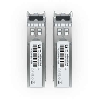 Ubiquiti UACC-OM-MM-1G-D-2 (2-Pack) 1G Multi-Mode Optical SFP Module