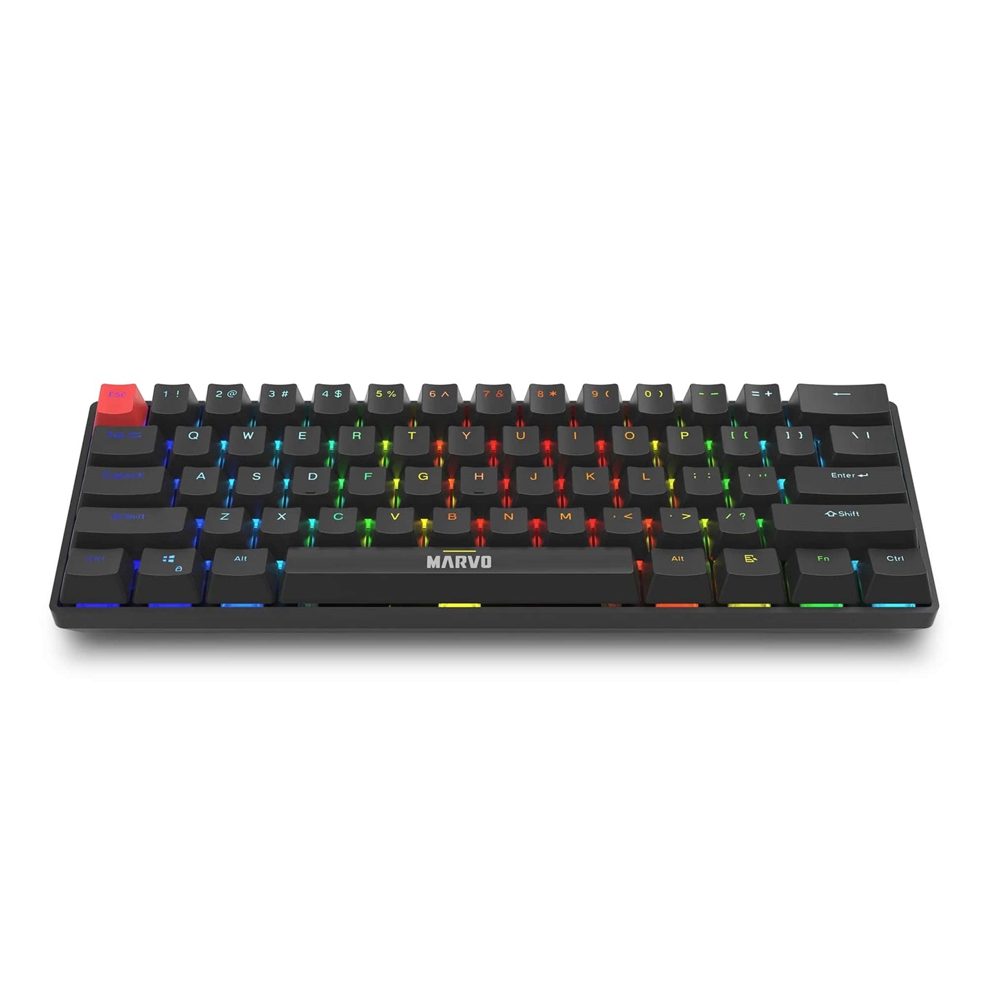 Marvo Scorpion KG933G Saber 61 Wired Mechanical RGB 60% UK Gaming Keyboard Black