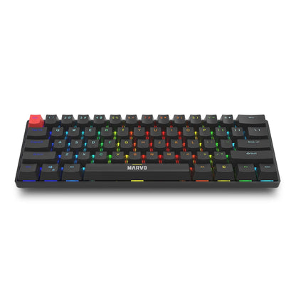Marvo Scorpion KG933G Saber 61 Wired Mechanical RGB 60% UK Gaming Keyboard Black