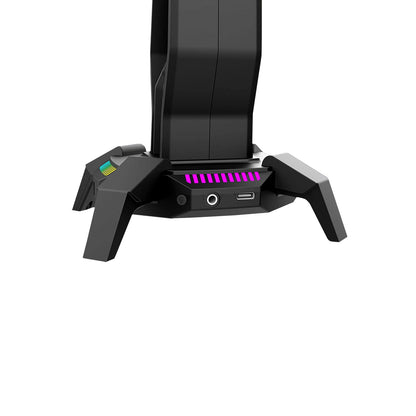Marvo Scorpion Kobe 30 Gaming Headset Stand and Hub, USB, RGB, Black, HZ-10