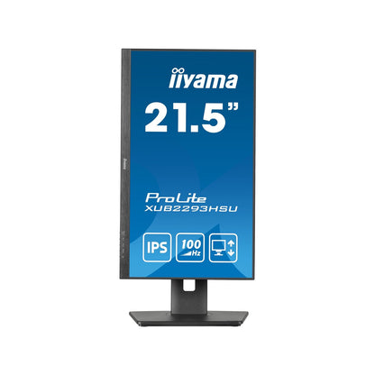iiyama PROLITE 22 Inch IPS FHD 100Hz Monitor, Speakers, Black, Adjustable Height
