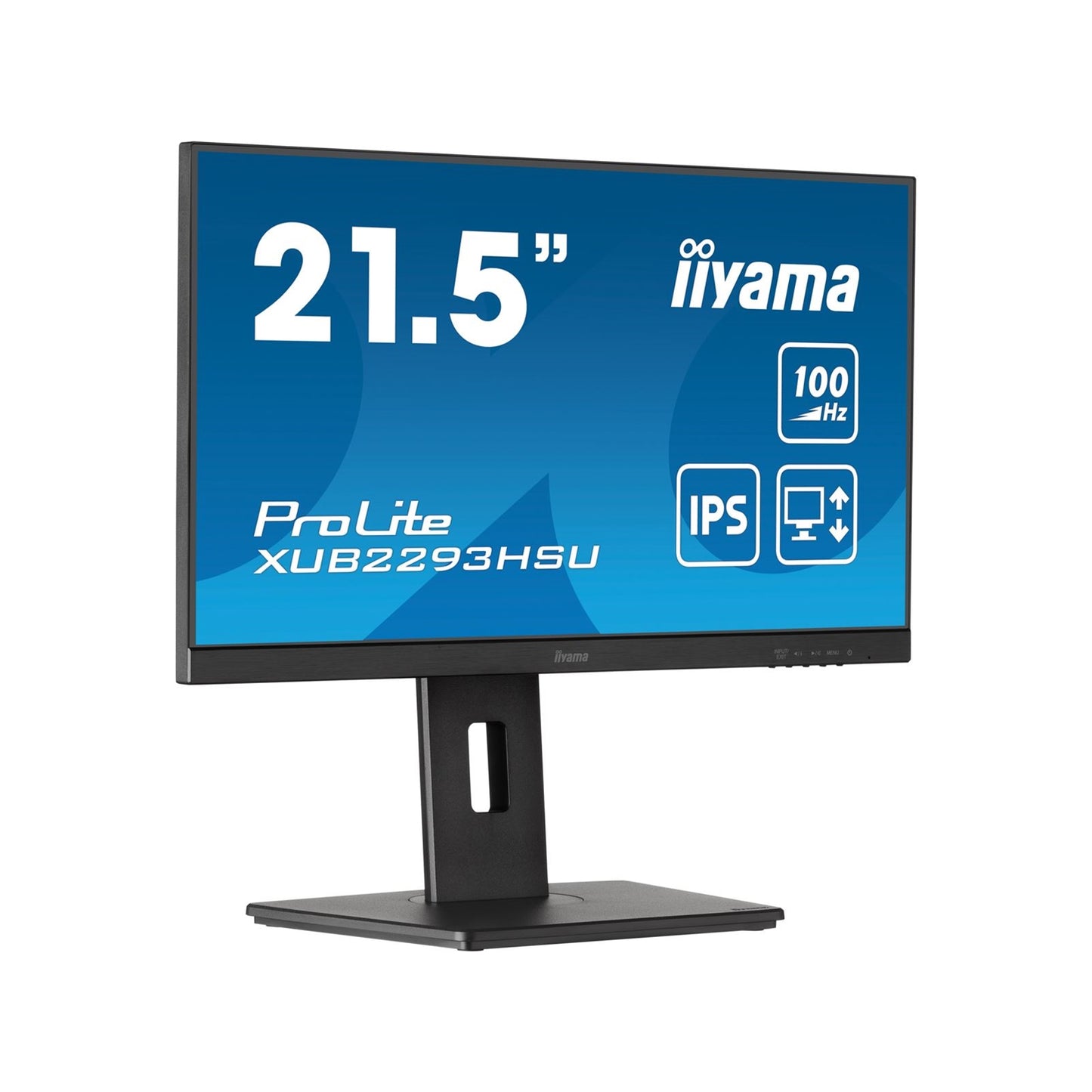 iiyama PROLITE 22 Inch IPS FHD 100Hz Monitor, Speakers, Black, Adjustable Height