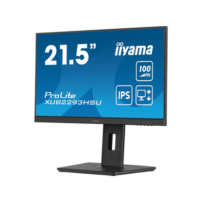 iiyama PROLITE 22 Inch IPS FHD 100Hz Monitor, Speakers, Black, Adjustable Height