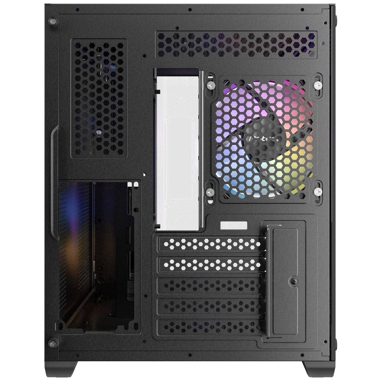Antec CX600M ARGB Mini-Tower PC Gaming Case, 270 Full-View Tempered Glass, Black