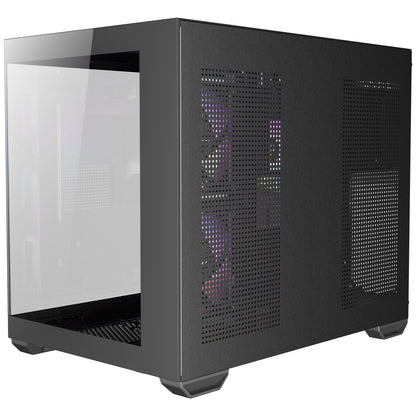 Antec CX600M ARGB Mini-Tower PC Gaming Case, 270 Full-View Tempered Glass, Black