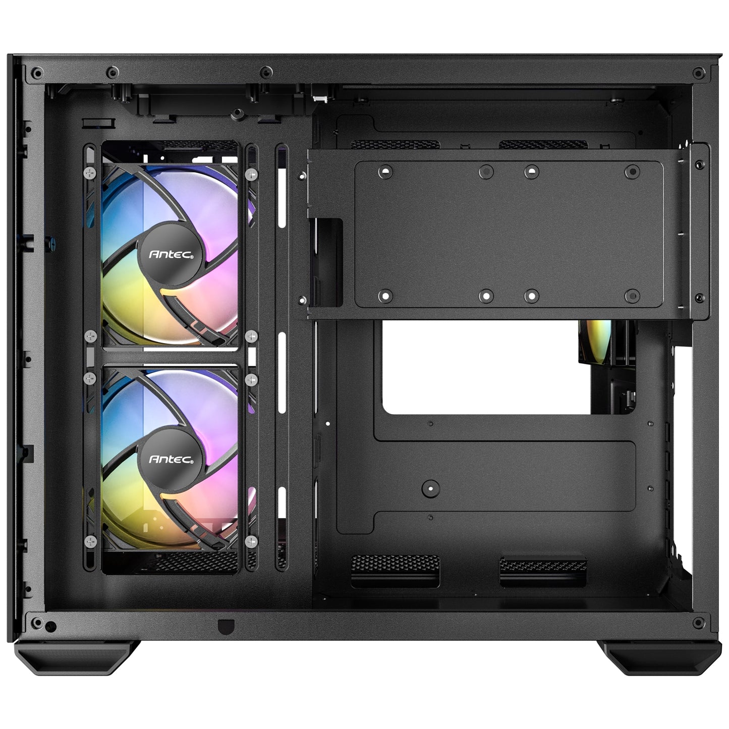 Antec CX600M ARGB Mini-Tower PC Gaming Case, 270 Full-View Tempered Glass, Black