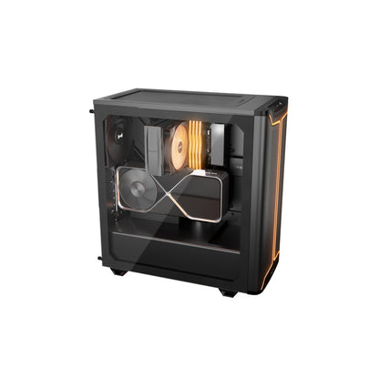 be quiet! Pure Base 501 DX Airflow Window Black ATX Mid Tower ARGB Case, 3x Fans