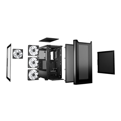 be quiet! Pure Base 501 LX Airflow Window Black ATX Mid Tower Case ARGB PWM Fans