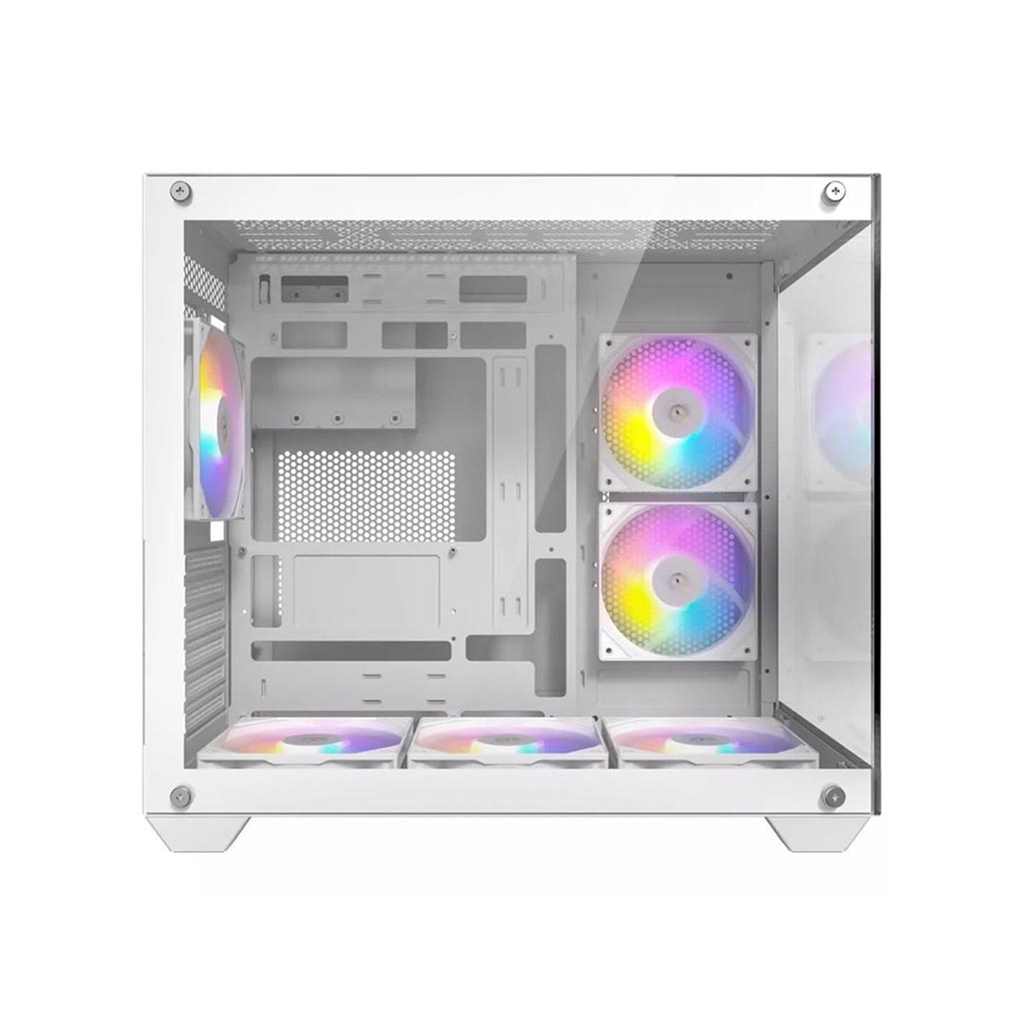 ANTEC CX800 Mid Tower Gaming Case, White, 270 View Glass, ARGB Reverse Fans
