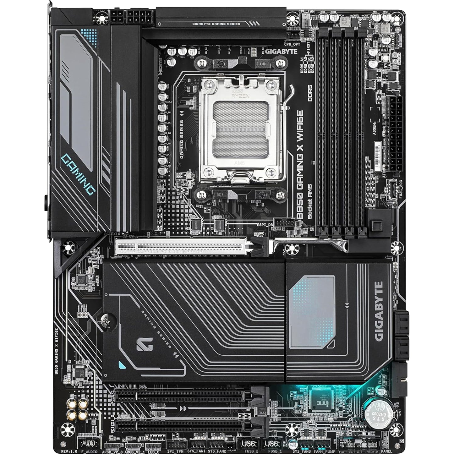 Gigabyte B850 GAMING X WIFI6E Motherboard, AMD Socket AM5, ATX, M.2, Wi-Fi 6E