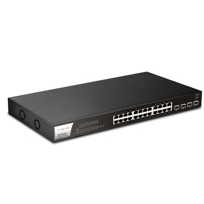 DrayTek VSP1281X-K VigorSwitch P1281x 24 Port Gigabit POE Smart Managed Switch