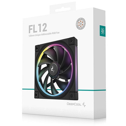 DeepCool FL12 120mm PWM Fan - Low Noise, Fluid Dynamic Bearing, 36 ARGB LEDs