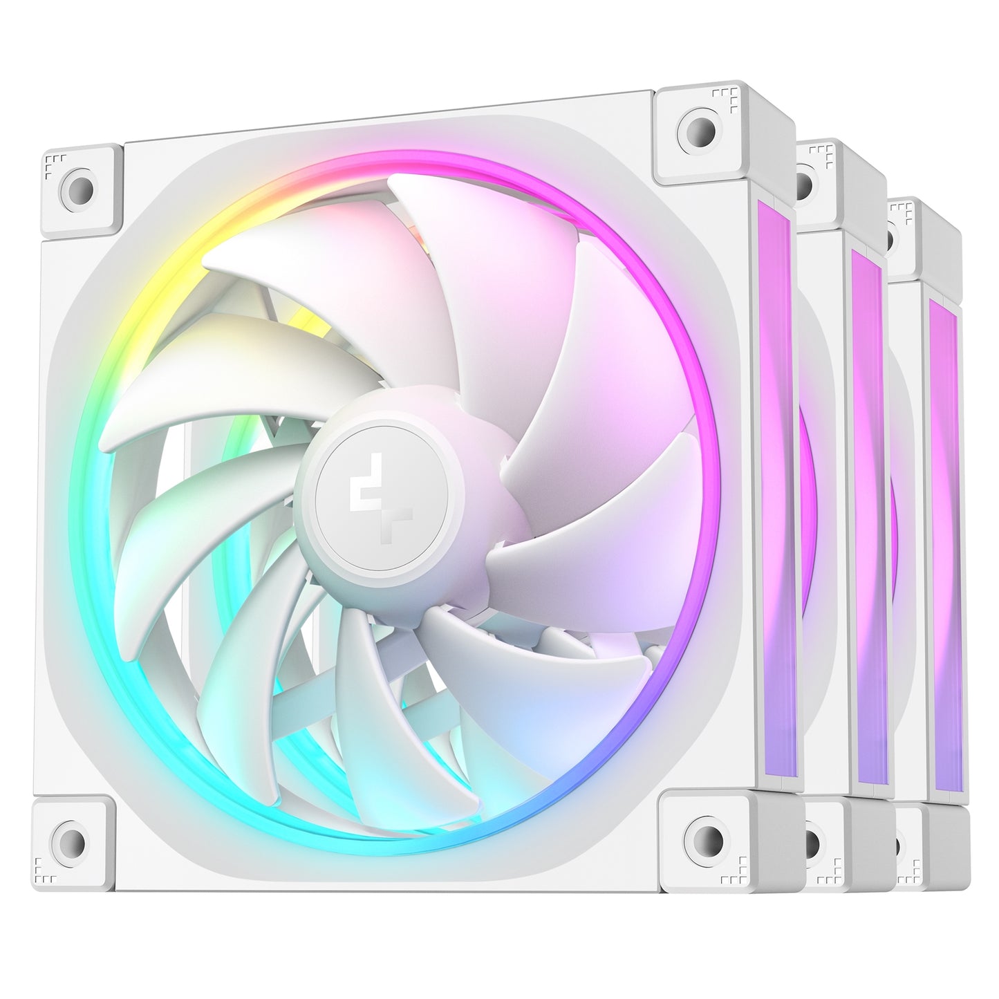 DeepCool FL12 120mm PWM 3 Pack White Fan High Performance Low Noise 36 ARGB LEDs