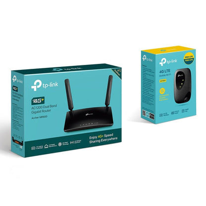 TP-Link Archer MR600 4G+ Router AC1200 & M7000 4G LTE Mobile Router Bundle