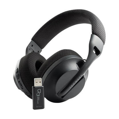 Tecware Q3 Bluetooth Gaming Headset, Wired or 2.4Ghz Wireless, Lightweight
