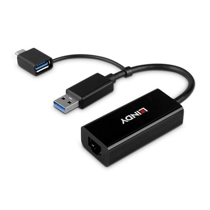 Lindy USB 3.2 Gen 1 Gigabit Ethernet Converter, Bus-Powered