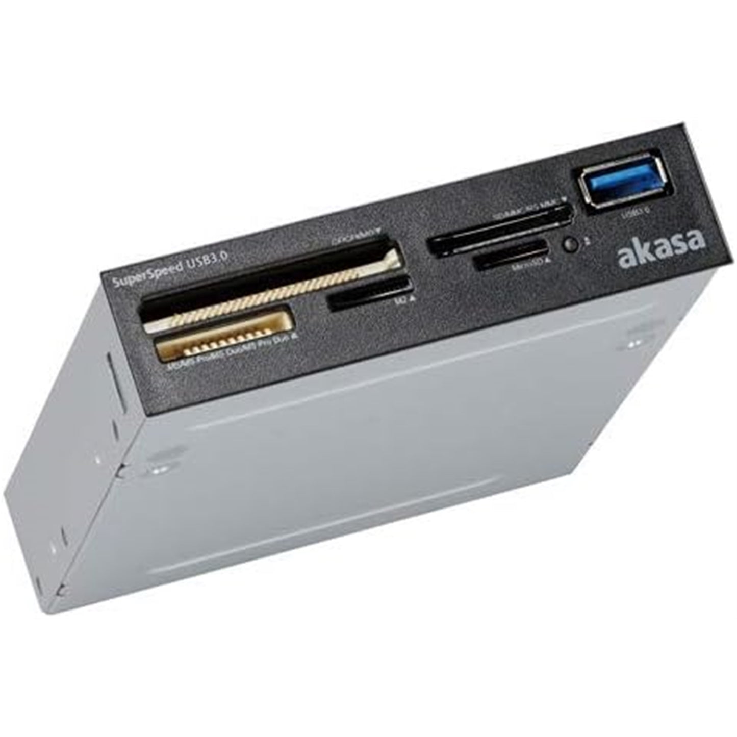 Akasa USB 3.0 Multi Card Reader, Supports CF/MS/SD/MicroSD UHS-II Cards for PC