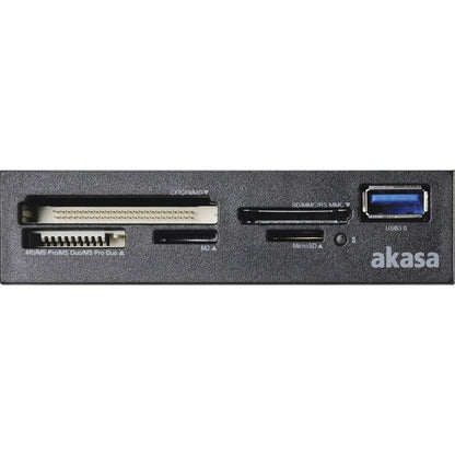 Akasa USB 3.0 Multi Card Reader, Supports CF/MS/SD/MicroSD UHS-II Cards for PC