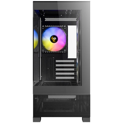 ANTEC CX500M Micro Tower Gaming PC Case, Black, ARGB, Tempered Glass Side Panel
